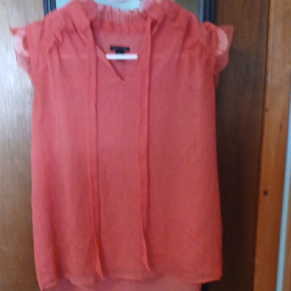 Ann Taylor Vibrant Coral Blouse